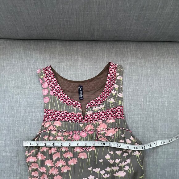 Free People Sleeveless Floral Boho Split V-Neck Shift Dress Womens 2 Fairycore - Picture 9 of 10